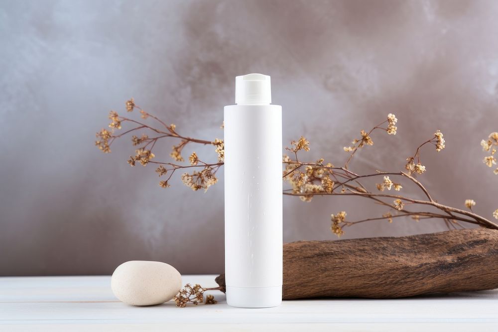 Cosmetic lotion cream bottle cosmetics container cylinder. AI generated Image by rawpixel.