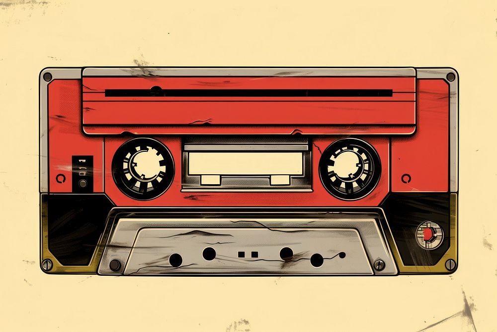 Tape cassette electronics technology nostalgia. AI generated Image by rawpixel.