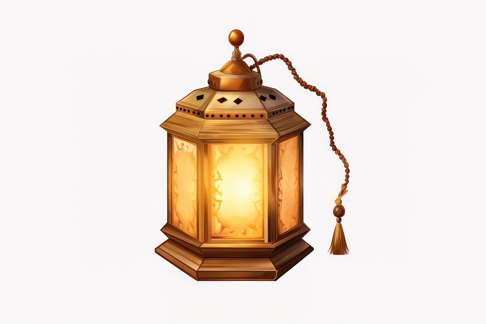 Lantern light lamp gold. AI generated Image by rawpixel.