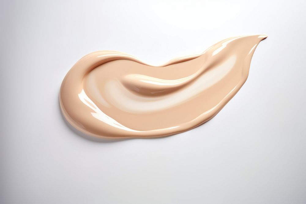 Liquid foundation splash element cream white background dessert. AI generated Image by rawpixel.