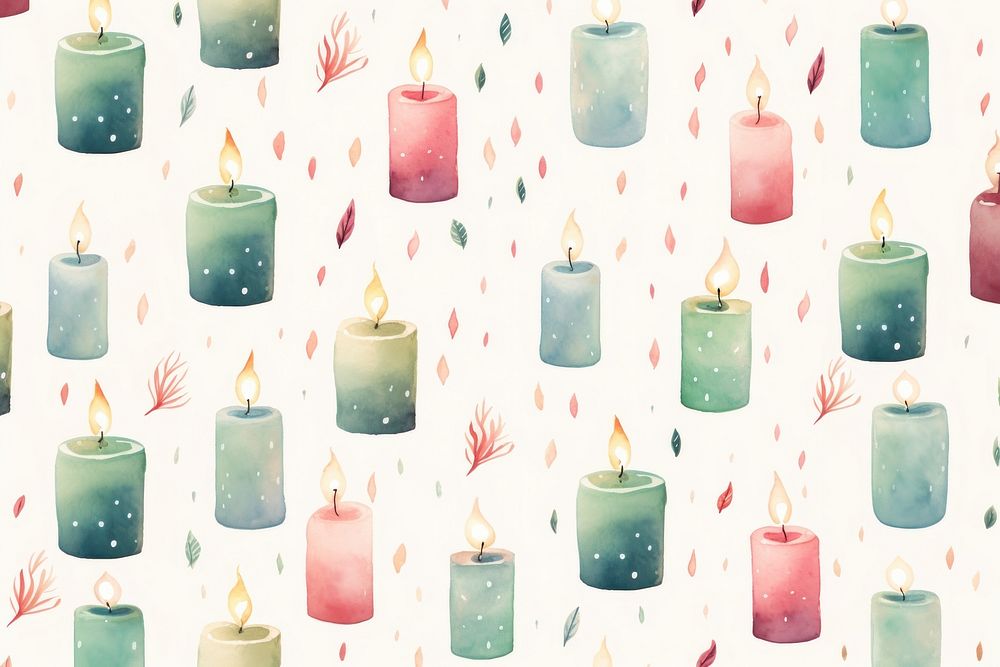 Magic candle backgrounds pattern repetition. AI generated Image by rawpixel.
