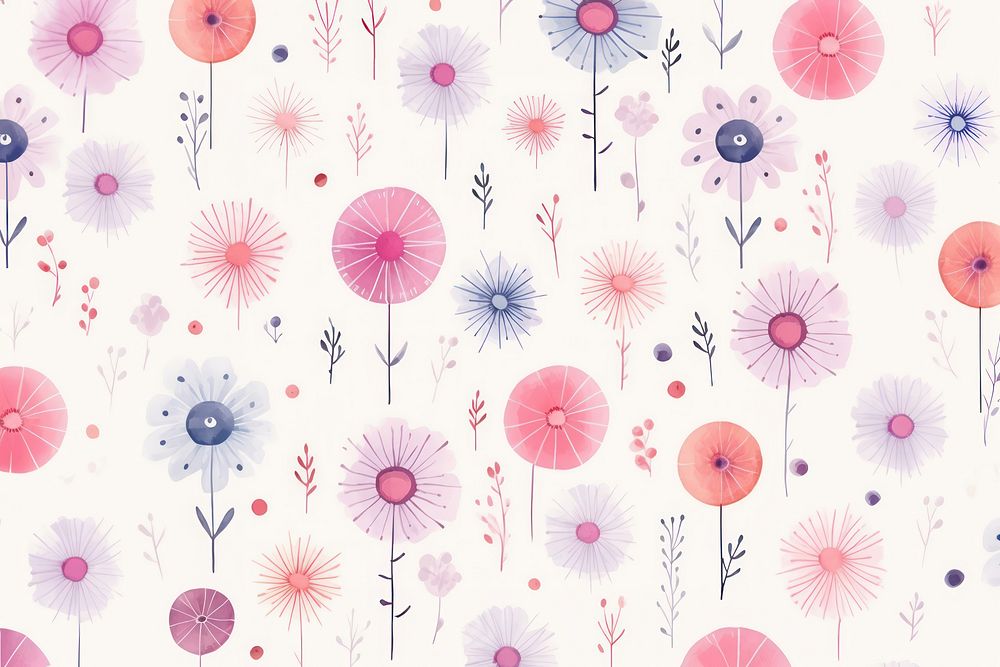 Magic flower pattern backgrounds wallpaper. 