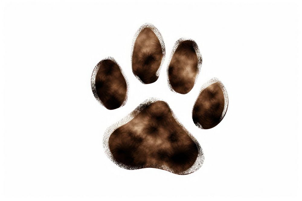 Dog Paw Print dog white background carnivora. AI generated Image by rawpixel.