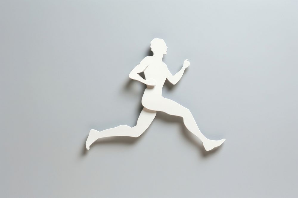Running jogging gray background competition. AI generated Image by rawpixel.