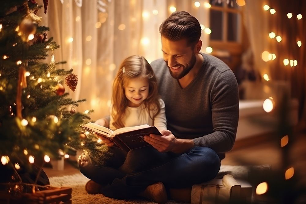 Christmas publication father adult. AI generated Image by rawpixel.