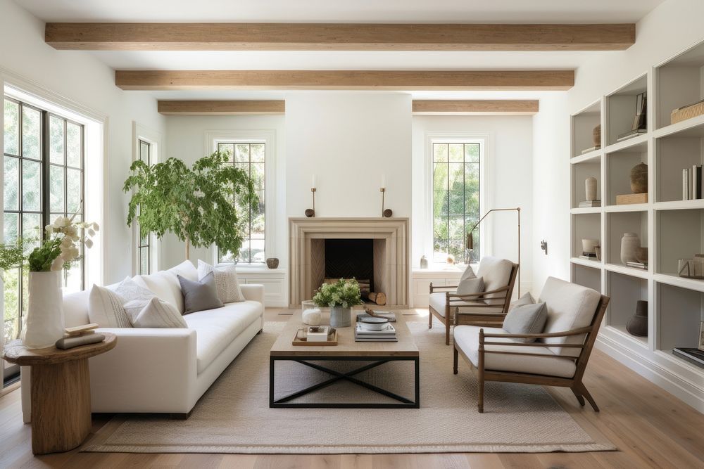 White living room architecture furniture fireplace