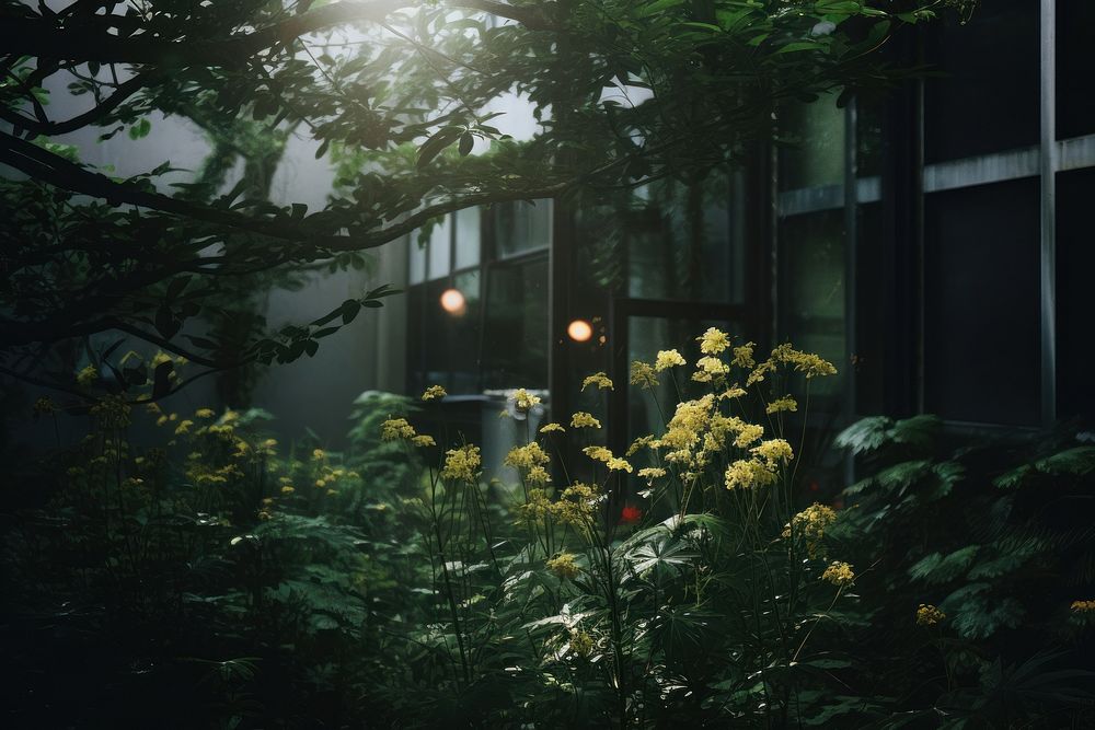 Nature garden outdoors lighting. AI generated Image by rawpixel.