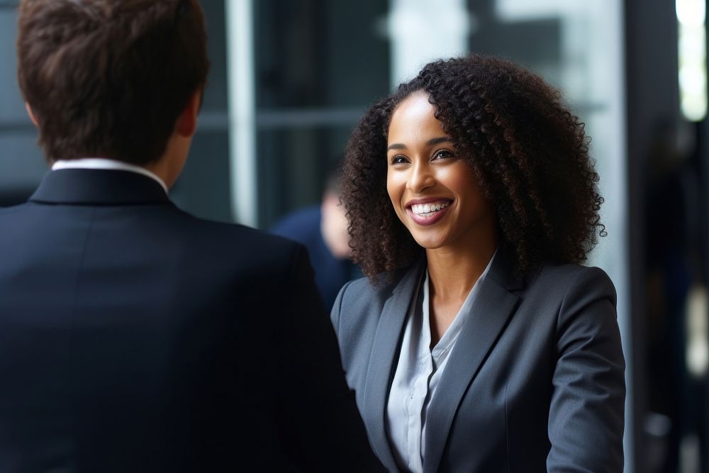 Black business woman adult smile black. AI generated Image by rawpixel.