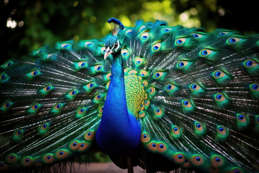 Beautiful peacock feather animal bird. AI generated Image by rawpixel.