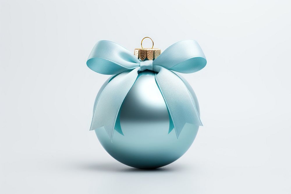 Blue pastel Christmas bauble christmas ribbon blue. AI generated Image by rawpixel.