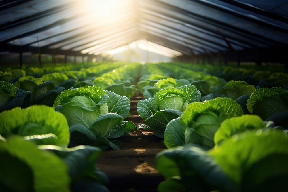 Greenhouse vegetable gardening outdoors. AI generated Image by rawpixel.