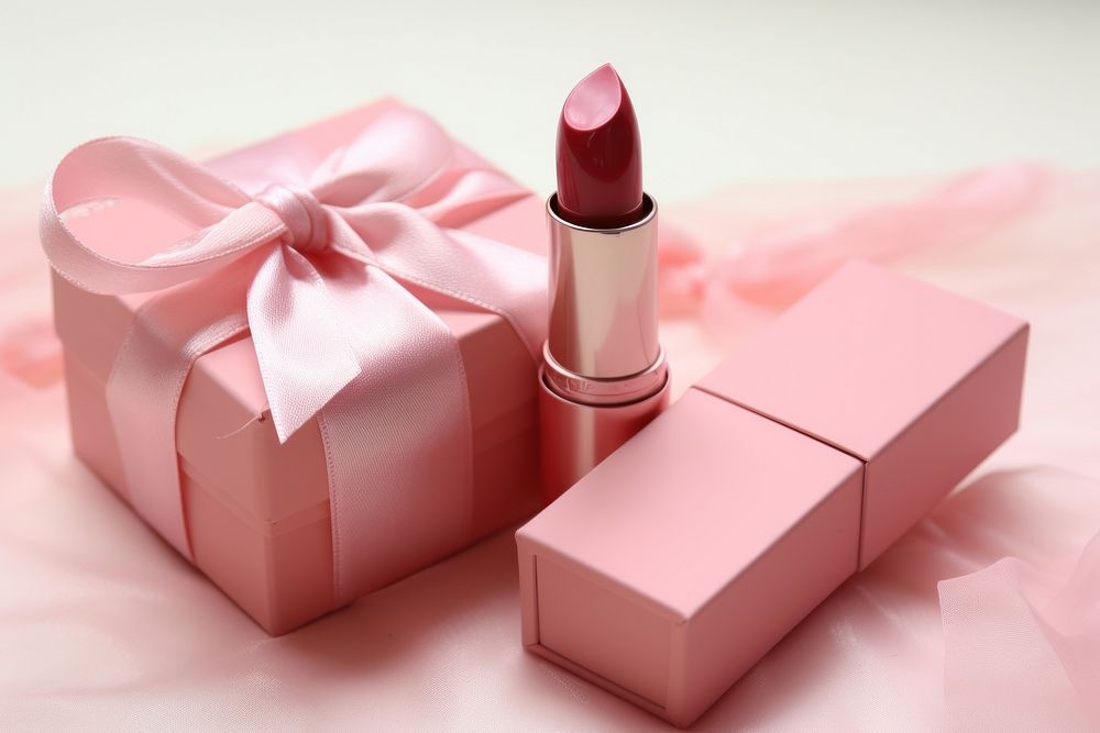 Cosmetic lips gift cosmetics lipstick pink. AI generated Image by rawpixel.