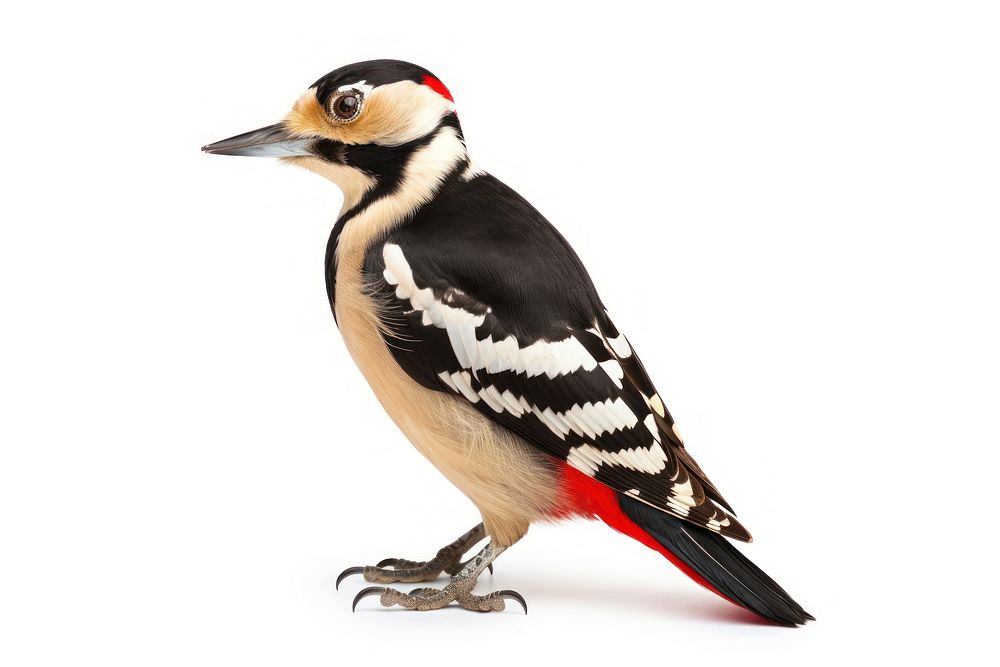 Great Spotted Woodpecker woodpecker animal bird. AI generated Image by rawpixel.