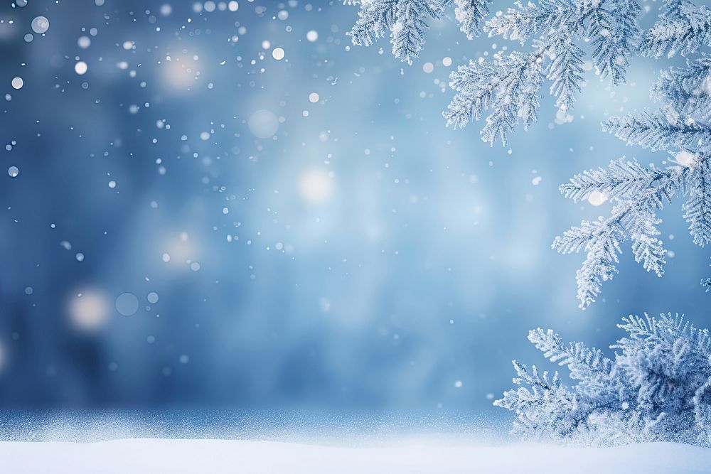 Snow backgrounds snowflake christmas. AI generated Image by rawpixel.