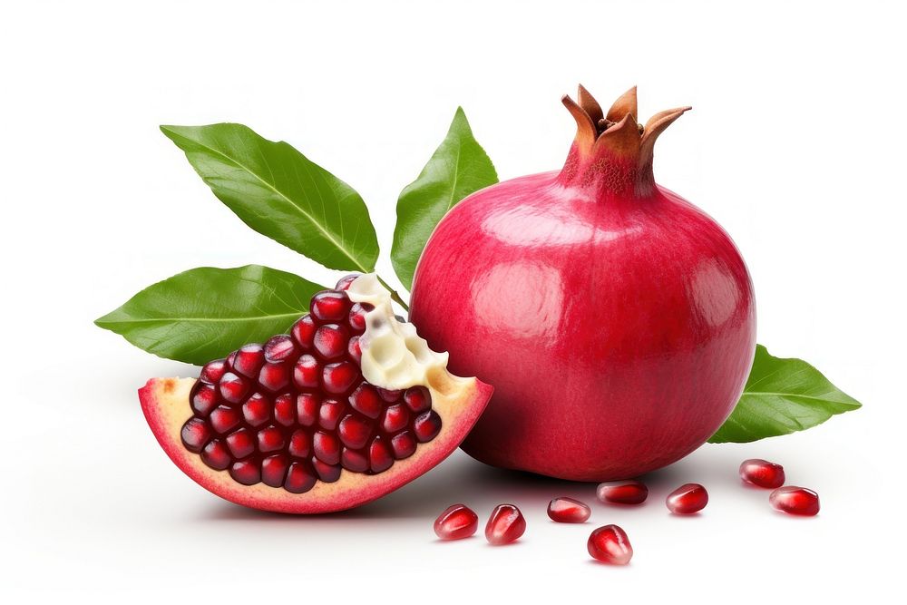 Pomegranate fresh fruit plant food. AI generated Image by rawpixel.