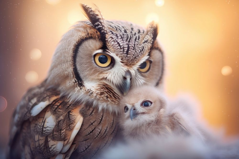 Owl animal mammal bird. AI generated Image by rawpixel.
