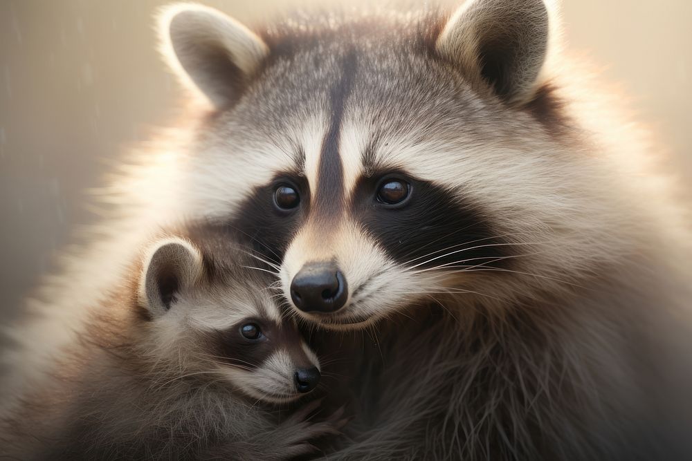Raccoon animal mammal procyonidae. AI generated Image by rawpixel.