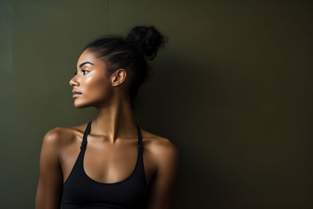 Black women beauty wear sport bar portrait photography looking. AI generated Image by rawpixel.