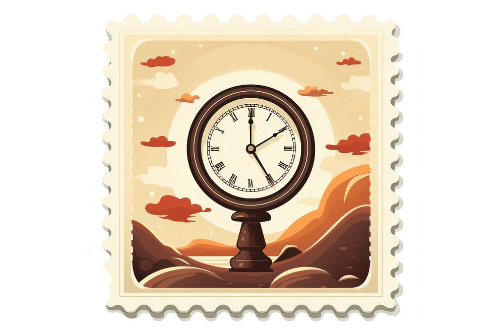 Postage clock number letter. AI generated Image by rawpixel.