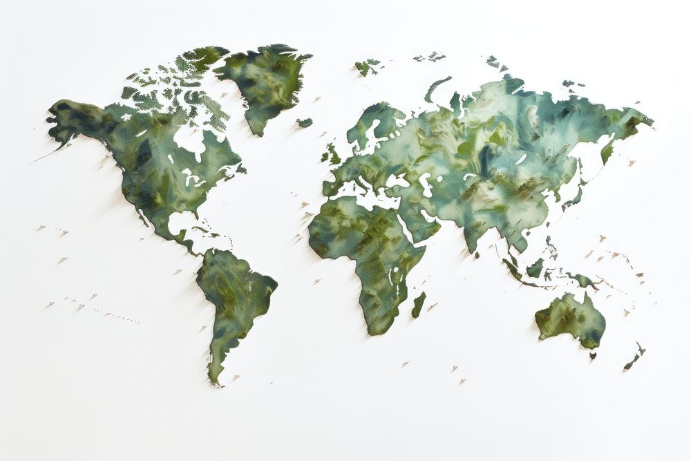 Map leaf splattered topography. AI generated Image by rawpixel.