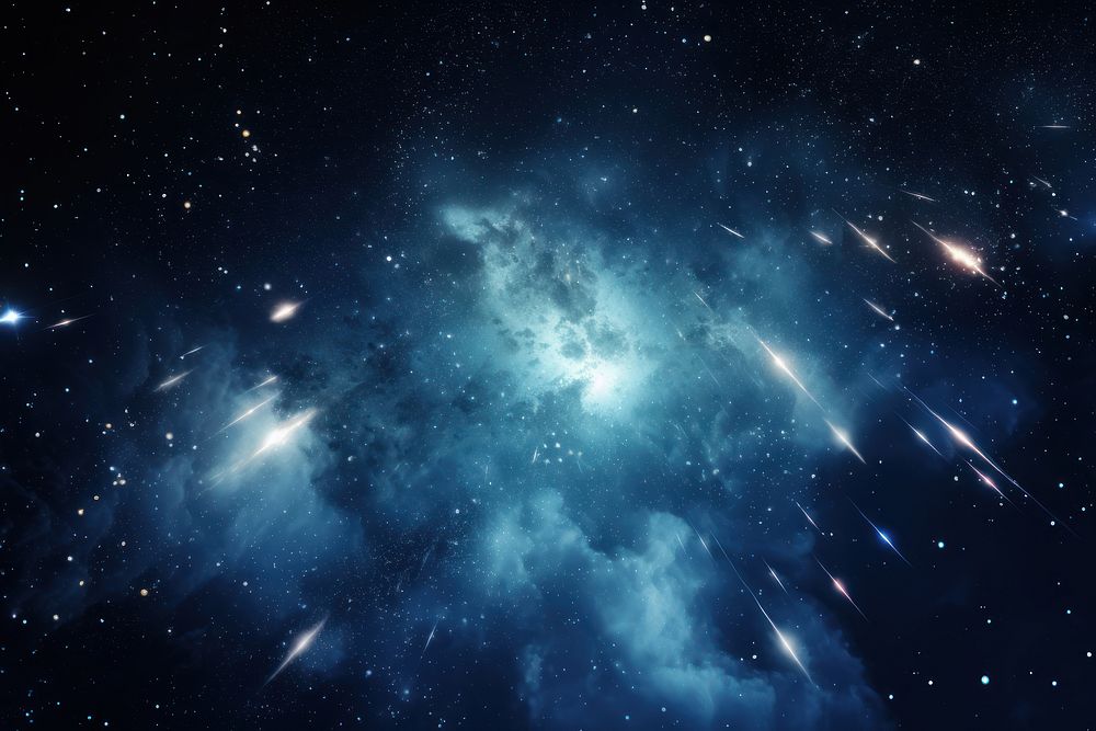 Meteor shower space astronomy universe. AI generated Image by rawpixel.