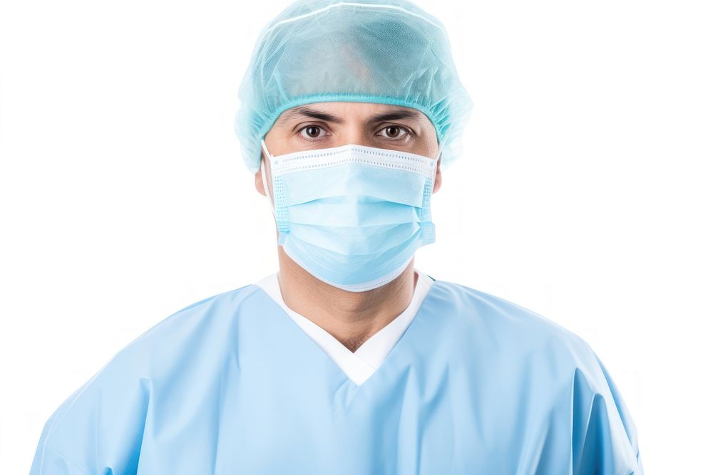 Hospital surgeon doctor white background. AI generated Image by rawpixel.