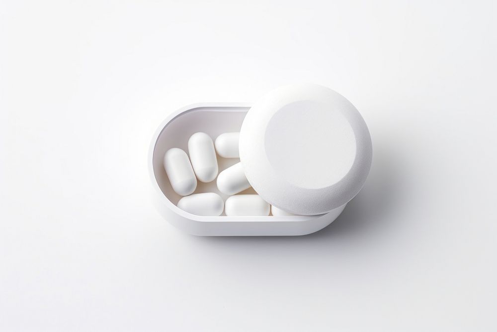Hospital pill white white background. AI generated Image by rawpixel.