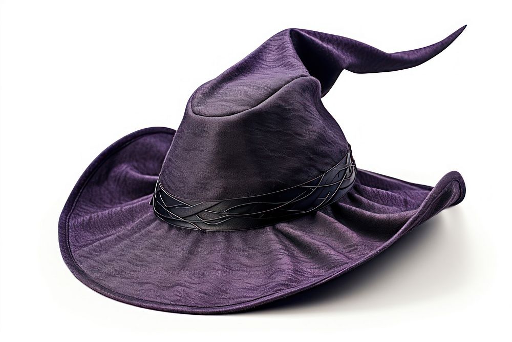 Purple black hat white background. AI generated Image by rawpixel.