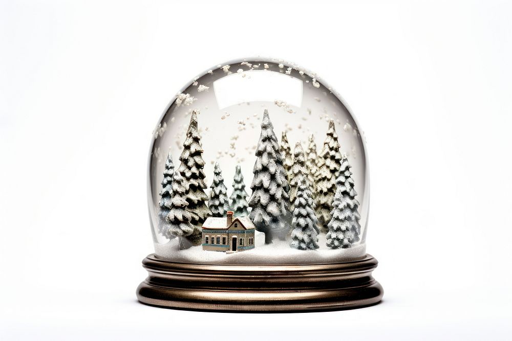 Glass snow globe Christmas decorative design christmas plant glass. AI generated Image by rawpixel.