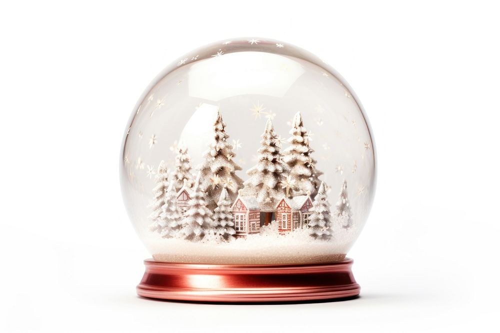 Glass snow globe Christmas christmas glass plant. AI generated Image by rawpixel.