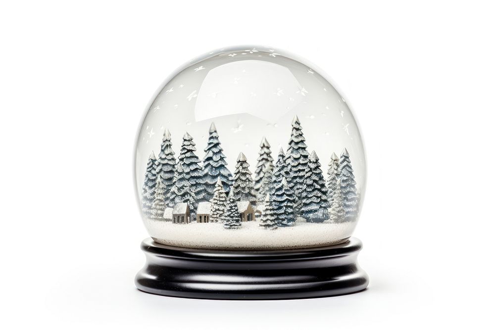 Glass snow globe Christmas christmas sphere plant. AI generated Image by rawpixel.