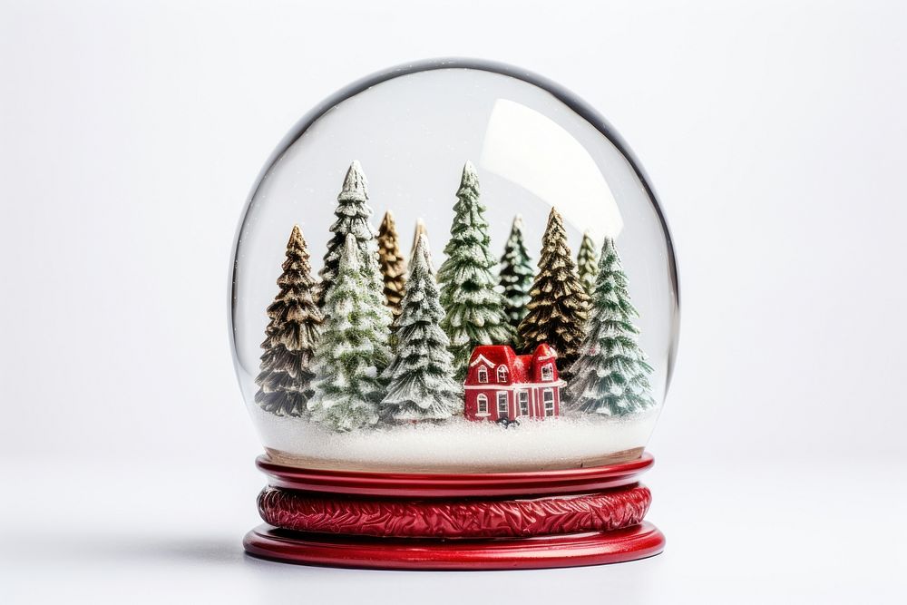 Glass snow globe Christmas christmas plant tree. AI generated Image by rawpixel.