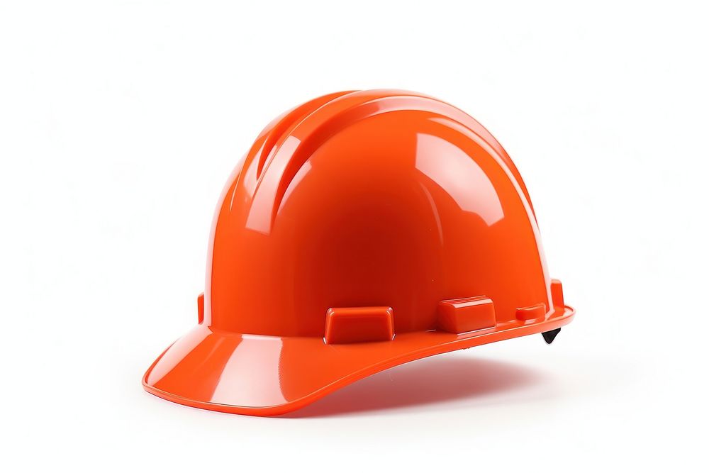 Plastic safety hat hardhat helmet white background. AI generated Image by rawpixel.