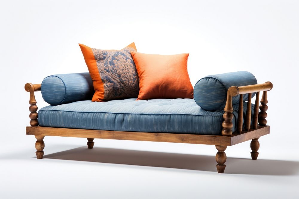 Daybed furniture cushion pillow. AI generated Image by rawpixel.
