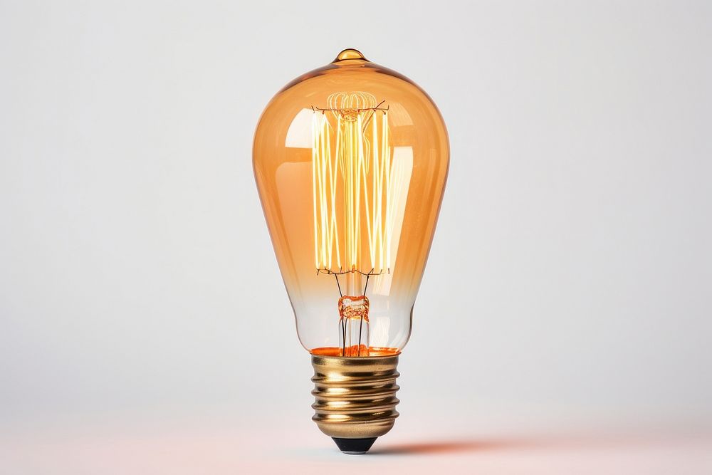 Edison Light Bulb light lightbulb electricity. AI generated Image by rawpixel.