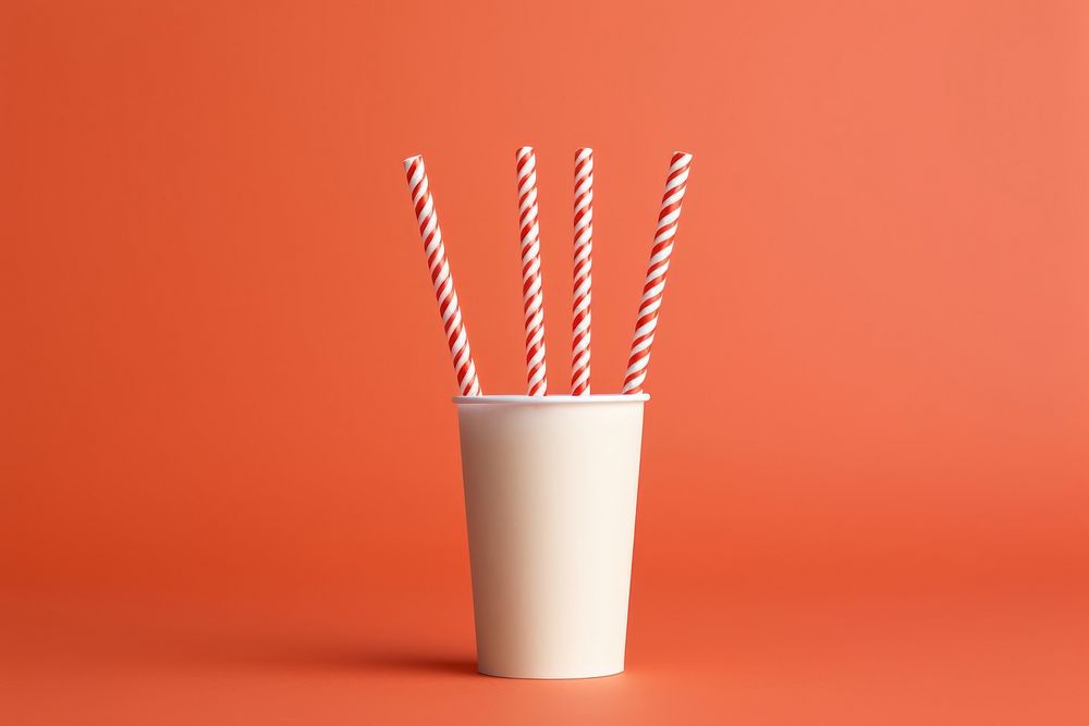 Paper straw refreshment disposable milkshake. AI generated Image by rawpixel.