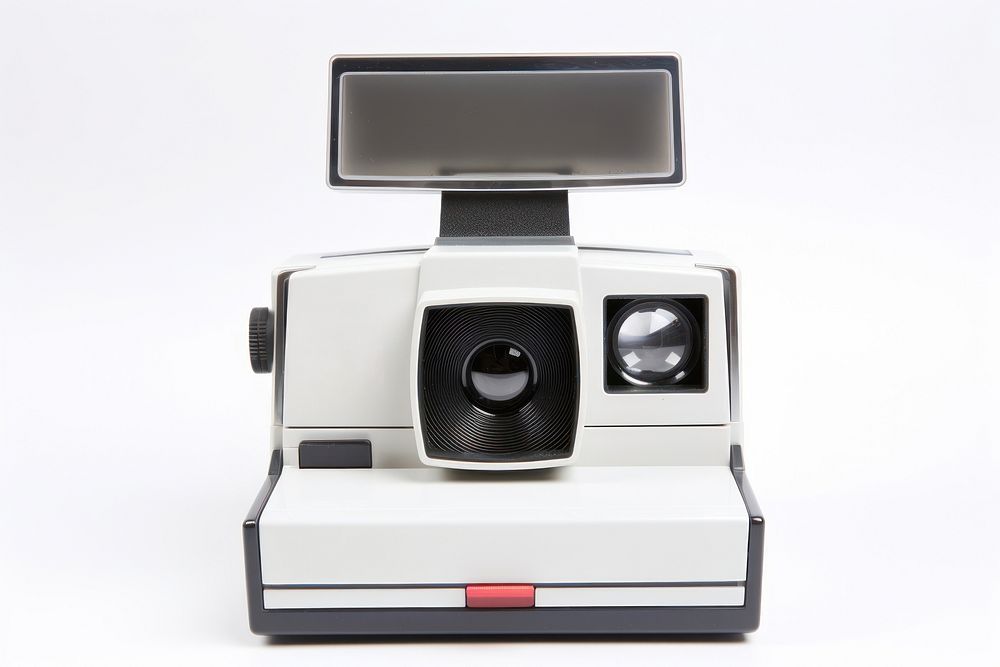 Polaroid camera white background electronics. AI generated Image by rawpixel.