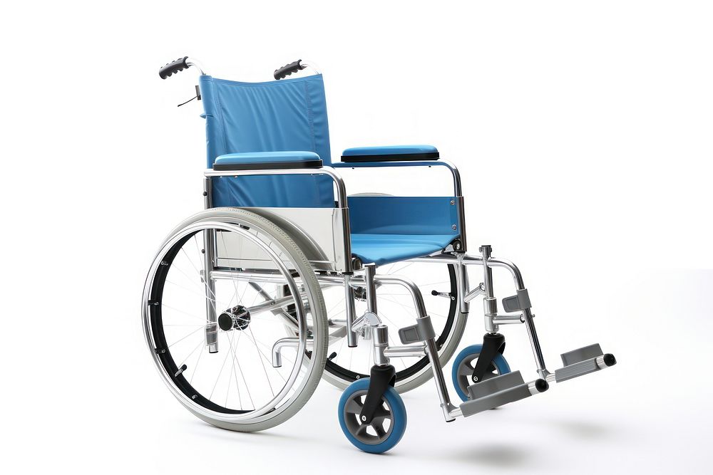 Hospital wheelchair white background parasports. AI generated Image by rawpixel.