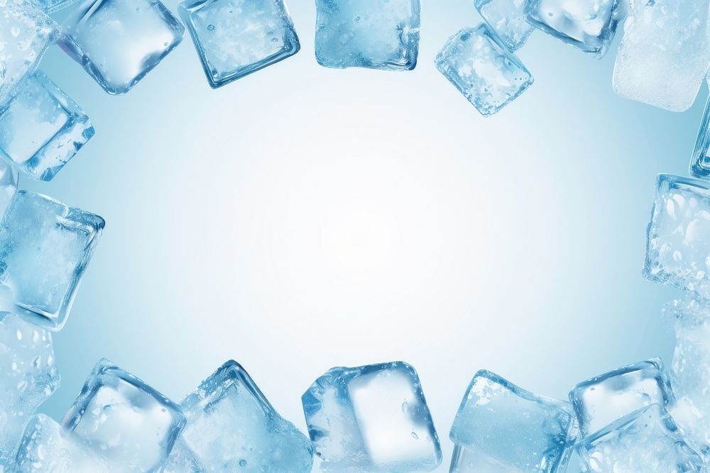 Ice cube bottom border frame backgrounds snow freezing. AI generated Image by rawpixel.