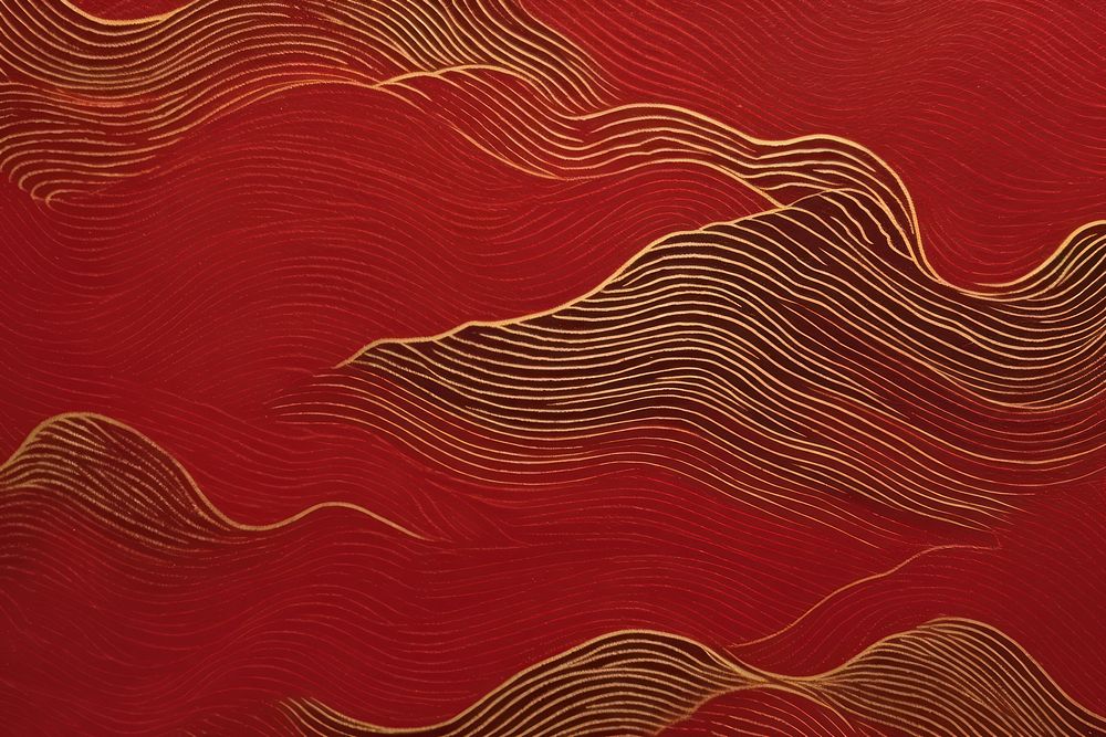 Wavy texture red gold art backgrounds. AI generated Image by rawpixel.