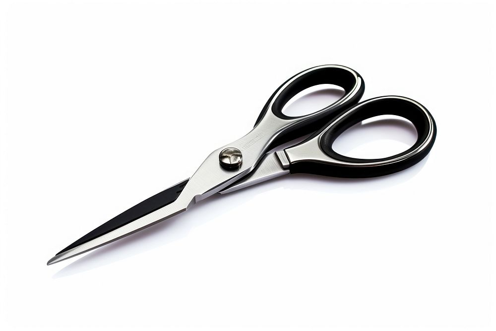 Scissors with black handles white background equipment weaponry. AI generated Image by rawpixel.
