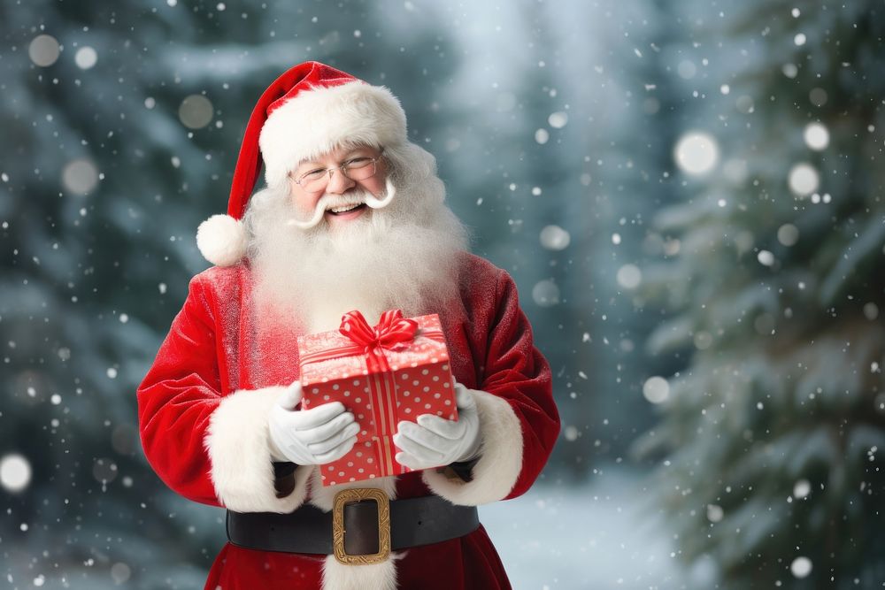 Santa claus giving christmas gifts adult celebration accessories. AI generated Image by rawpixel.