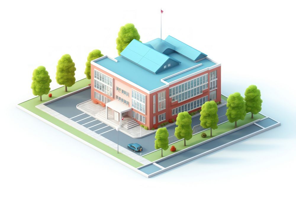 School architecture building diagram. AI generated Image by rawpixel.