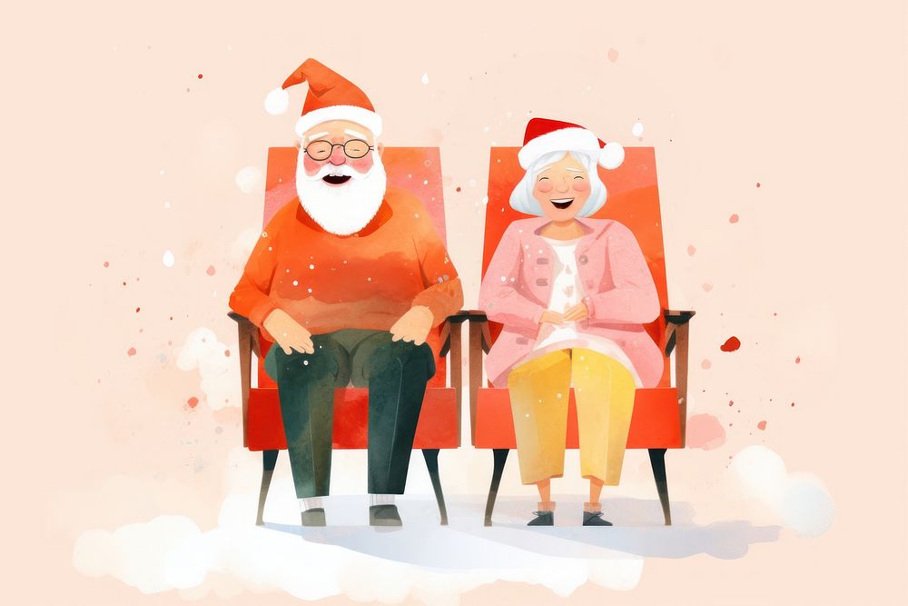 PNG Chair christmas sweater art. AI generated Image by rawpixel.