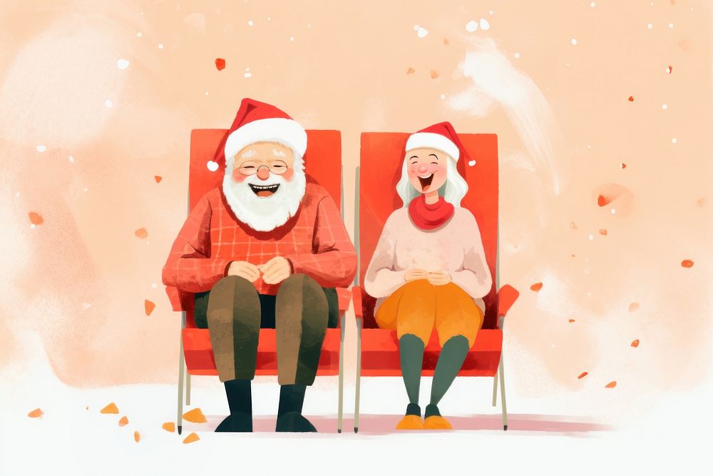 Christmas adult chair art. AI generated Image by rawpixel.
