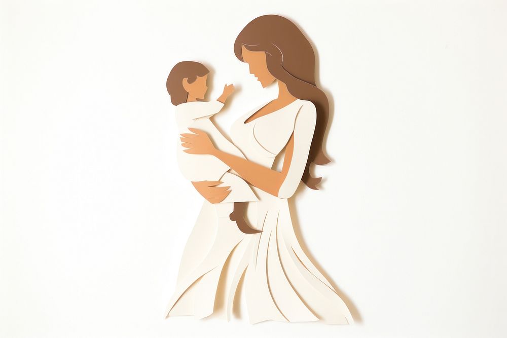 Adult baby white background representation. AI generated Image by rawpixel.