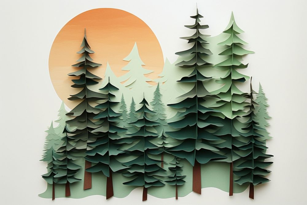 Trees plant art tranquility. AI generated Image by rawpixel.
