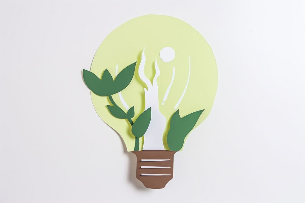 Light bulb lightbulb plant electricity. AI generated Image by rawpixel.