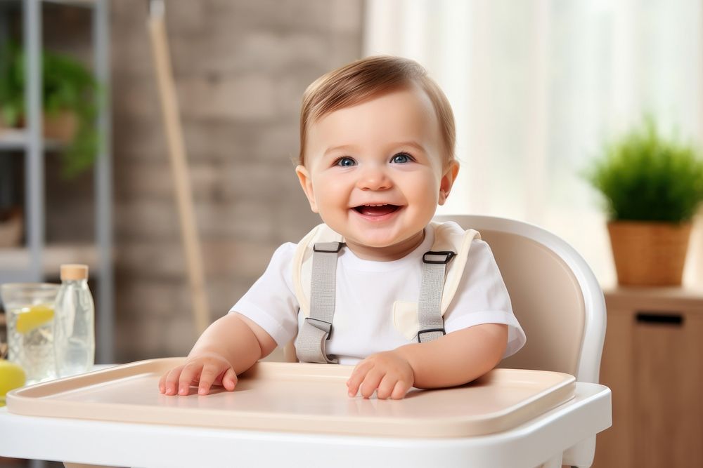 Happy baby smiling. AI generated Image by rawpixel.