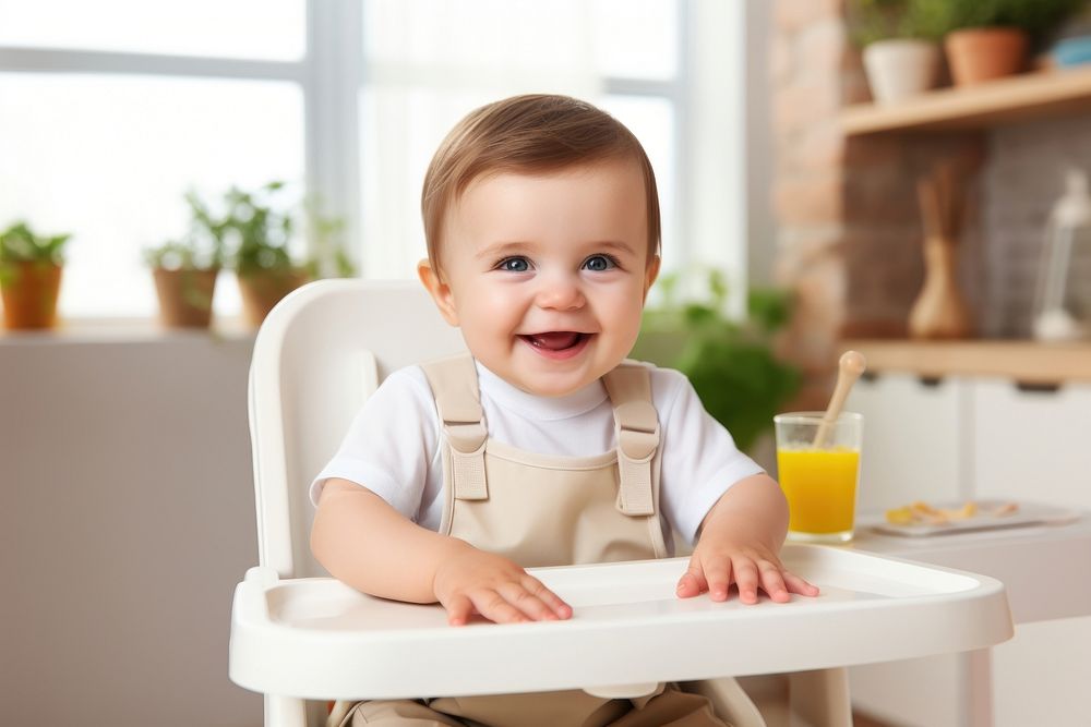 Happy baby smiling. AI generated Image by rawpixel.